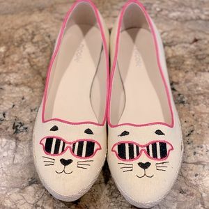 Nichole brand slip on shoes 8 kitty cats